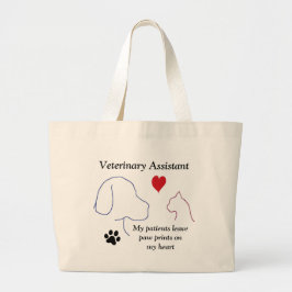 Veterinary Assistant - Paw Prints op mijn hart #2 Grote Tote Bag