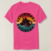 Veterinary Assistant retro sunset T-shirt (Design voorkant)
