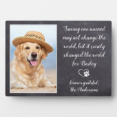 Veterinary Bedankt Dog Pet Foto Veterinarian Fotoplaat (voorkant)