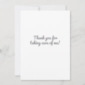 Veterinary Best Veterinarian Paw Prints Pet Foto Bedankkaart (Achterkant)