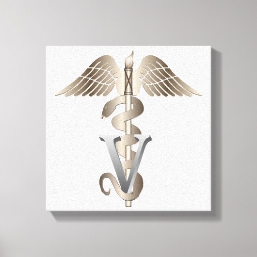 Veterinary Caduceus Canvas Afdruk (Voorkant)