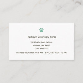 Veterinary Clinic Appointment Reminder Card Afsprakenkaartje