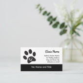 Veterinary Clinic Business Card-sjabloon Visitekaartje (Staand voorkant)