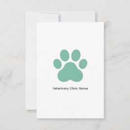 Veterinary Clinic Flat Note Card (3.5" × 5") Notitiekaartje