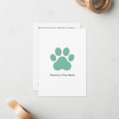 Veterinary Clinic Flat Note Card (3.5" × 5") Notitiekaartje (Voorkant / Achterkant in situ)