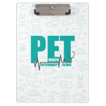 Veterinary Clinic Logo Moderne Blauwgroen doodle