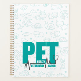 Veterinary Clinic Modern Blauwgroen dole Logo Planner