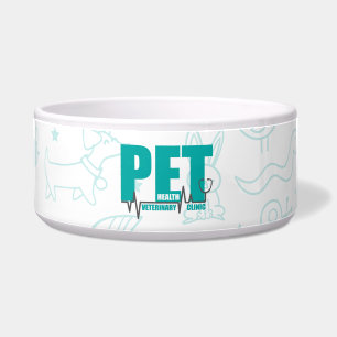 Veterinary Clinic Modern Blue Logo Voerbakje