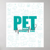 Veterinary Clinic Modern Blue Promotion Poster (Voorkant)