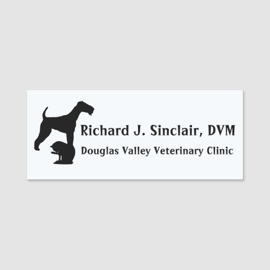 Veterinary Clinic Name Tag (Voorkant)