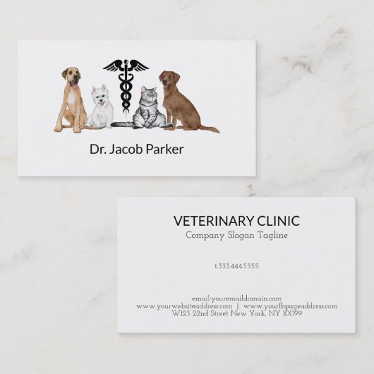 Veterinary Clinic Visitekaartje (Voorkant / Achterkant)