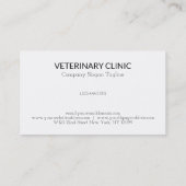 Veterinary Clinic Visitekaartje (Achterkant)