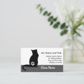 Veterinary Clinic Visitekaartje Cat Silhouette (Staand voorkant)