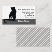 Veterinary Clinic Visitekaartje Cat Silhouette (Voorkant / Achterkant)