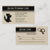 Veterinary Clinic w Appointment Area on back Afsprakenkaartje (Voorkant / Achterkant)