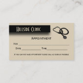 Veterinary Clinic w Appointment Area on back Afsprakenkaartje (Achterkant)