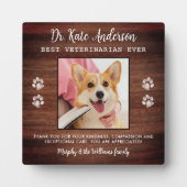 Veterinary Custom Pet Dog Photo Vet Tech Hartelijk Fotoplaat (Voorkant)