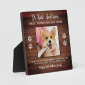 Veterinary Custom Pet Dog Photo Vet Tech Hartelijk Fotoplaat (Voorkant)