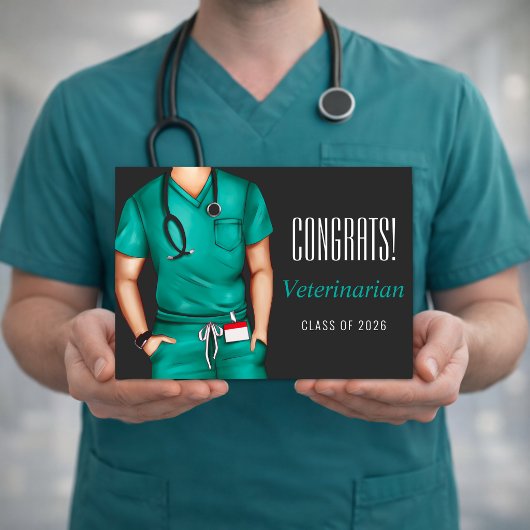 Veterinary Graduation Congratulations Card Kaart