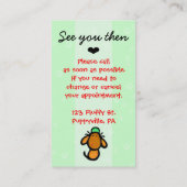 Veterinary.Grooming.Clinic.Afspraak herinnering Afsprakenkaartje (Achterkant)