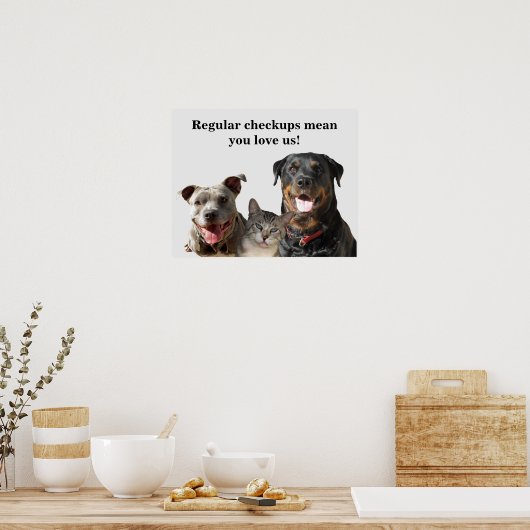 Veterinary Love Your Pets Checkup Poster (Keuken)