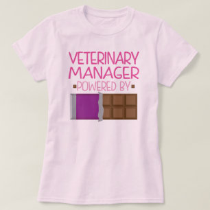 Veterinary Manager Chocolate Gift voor haar T-shirt