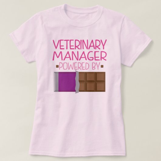 Veterinary Manager Chocolate Gift voor haar T-shirt (Design voorkant)