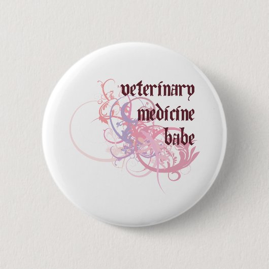 Veterinary Medicine Babe Ronde Button 5,7 Cm (Voorkant)