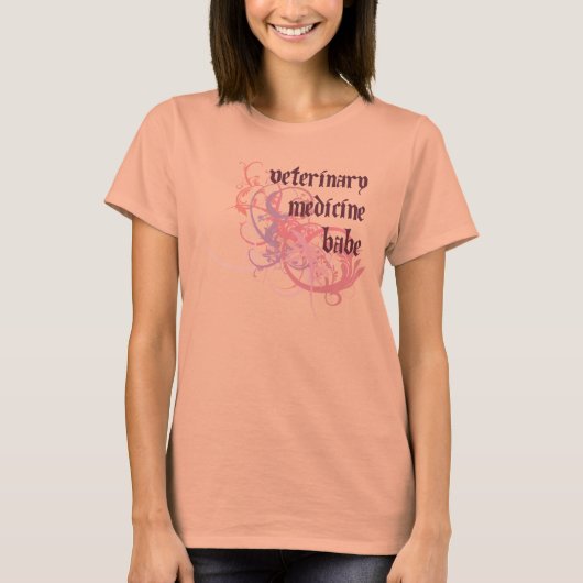 Veterinary Medicine Babe T-shirt (Voorkant)