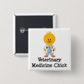 Veterinary Medicine Chick Button (Voorkant /achterkant)