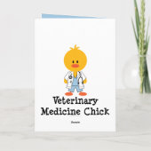 Veterinary Medicine Chick Wenskaart Kaart (Achterkant)