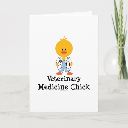 Veterinary Medicine Chick Wenskaart Kaart (Voorkant)