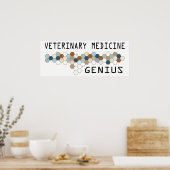 Veterinary Medicine Genius Poster (Keuken)