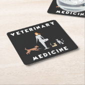 Veterinary Medicine Geometric Woman Kartonnen Onderzetters (Schuin)