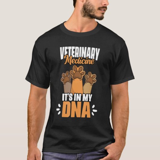 Veterinary Medicine It's In My DNA Vet Med Worker T-shirt (Voorkant)