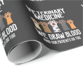 Veterinary Medicine Vet Tech Animal Rescue Cadeaupapier (Rol Hoek)