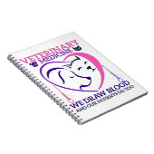 Veterinary Medicine Vet Tech We trekken bloed Notitieboek (Rechterzijde)