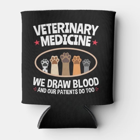 Veterinary Medicine we trekken bloed Funny Vet Tec Blikjeskoeler (Voorkant)