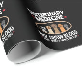 Veterinary Medicine we trekken bloed Funny Vet Tec Cadeaupapier (Rol Hoek)