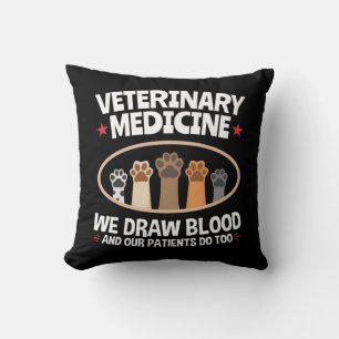 Veterinary Medicine we trekken bloed Funny Vet Tec Kussen