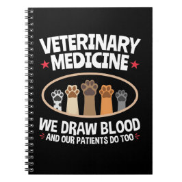 Veterinary Medicine we trekken bloed Funny Vet Tec Notitieboek