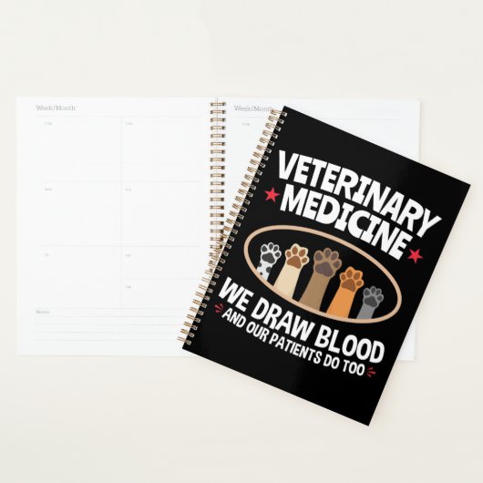 Veterinary Medicine we trekken bloed Funny Vet Tec Planner (Display)