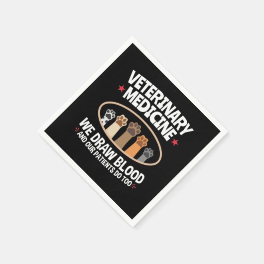 Veterinary Medicine we trekken bloed Funny Vet Tec Servet (Hoek)