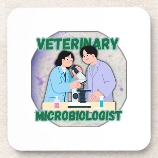 Veterinary Microbiologist – Lab Science Design Bier Onderzetter (Voorkant)
