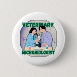 Veterinary Microbiologist – Lab Science Design Ronde Button 5,7 Cm