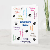 Veterinary Nurse Afstuderen Kaart (Voorkant)