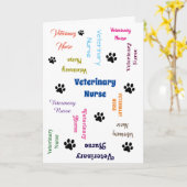 Veterinary Nurse Afstuderen Kaart (Gele Bloem)
