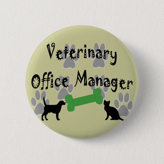 Veterinary Office Manager Ronde Button 5,7 Cm (Voorkant)