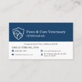 Veterinary Office Pet Visit Reminder Appointment Visitekaartje (Voorkant)