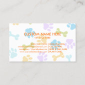 Veterinary Paw Pet Doctor Clinic Visitekaartje (Achterkant)